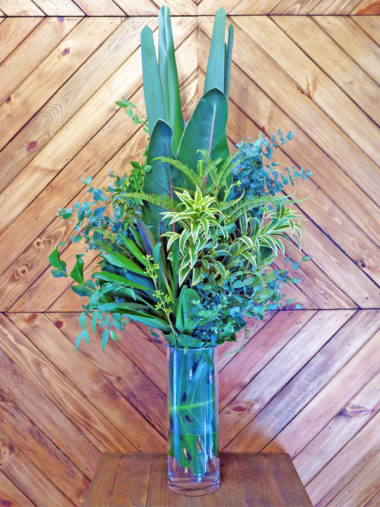 Vaso Cilindro de Folhagens Grande