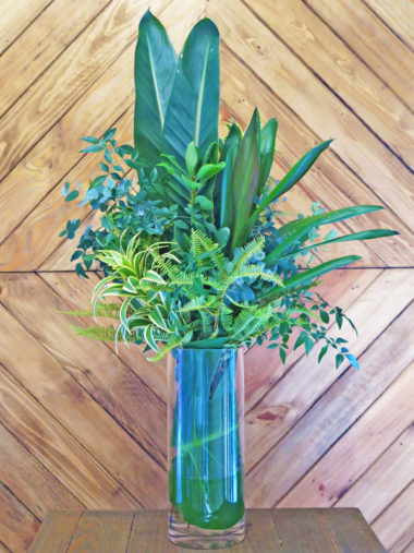 Vaso Cilindro de Folhagens Médio